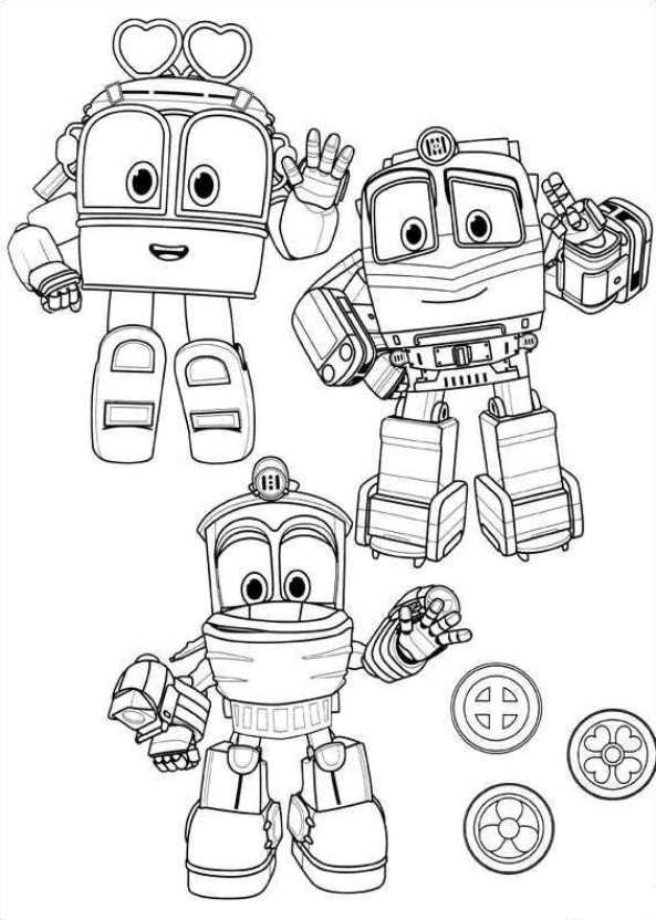 Kids-n-fun.com | Coloring page Robot Trains selly duck alf